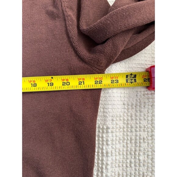 Of the Earth Unisex Cardigan Sz L Brown Full-Zip Cotton/Soybean Fiber Vegan Vtg - Picture 9 of 11